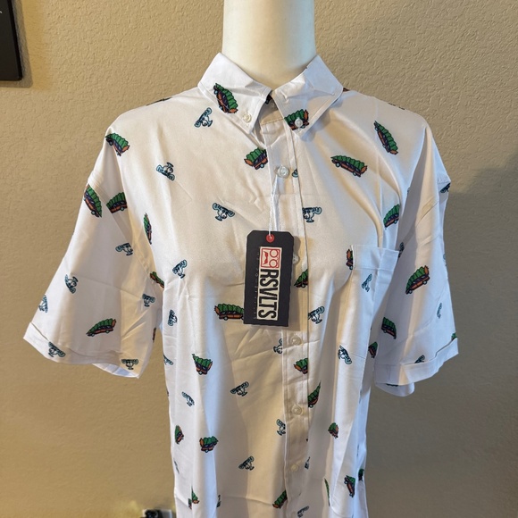 RSVLTS Little Full Lotta Sap Christmas Vacation All Over White Shirt Sz XL - Picture 1 of 8